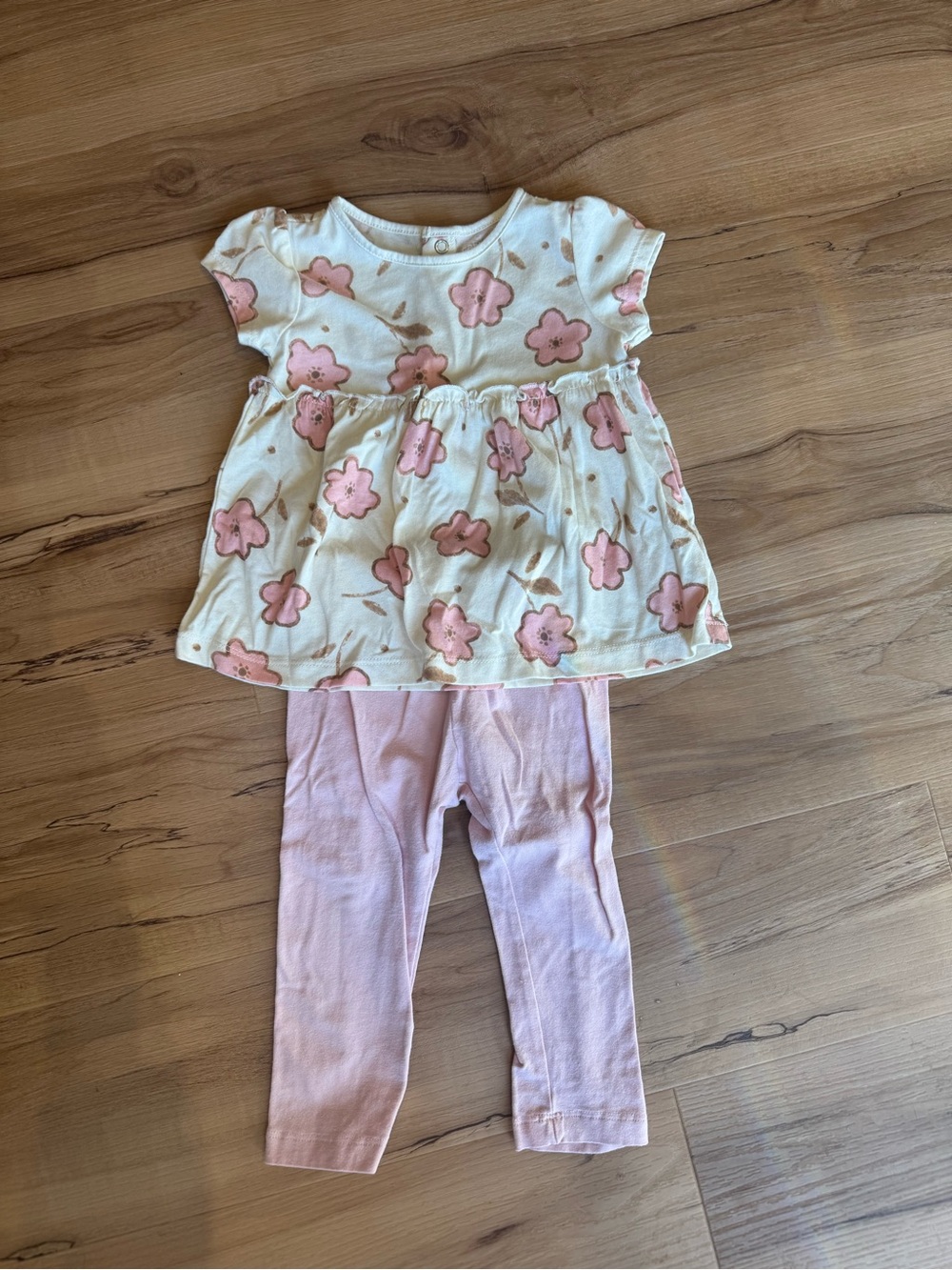 Baby Floral Tunic & Pink Leggings Set